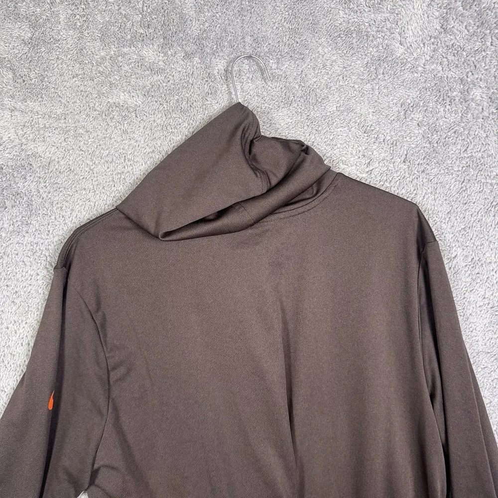 Cleveland Browns Hoodie Men L Nike Dri Fit Pullover Shirt Lightweight Sweatshirt
